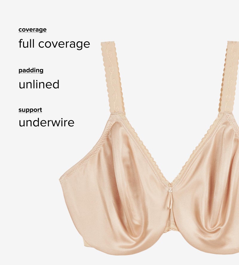 Wacoal Women's Simple Shaping Unlined Full Coverage Minimizer Bra, 857109, Black, 36DD - Image 4